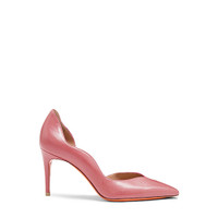 Women's pink leather high-heel pump - Santoni - 1