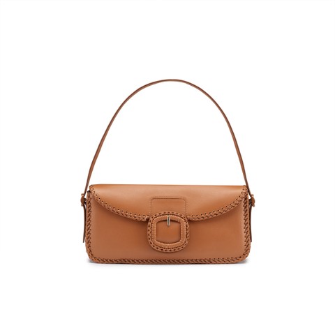 Brown leather shoulder bag - Santoni - 1