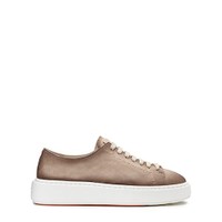 Women's beige suede sneaker - Santoni - 1