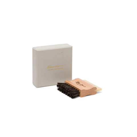 Small wooden brush with natural rubber and mixed horsehair bristles - Santoni - 1