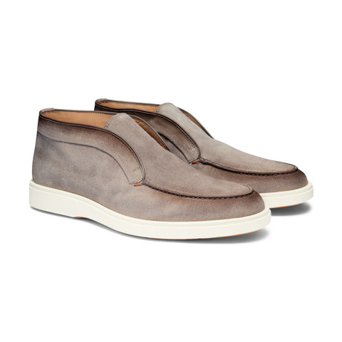 Men&rsquo;s taupe suede desert boot - Santoni - 3