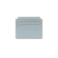 Light blue tumbled leather credit card holder - Santoni - 2