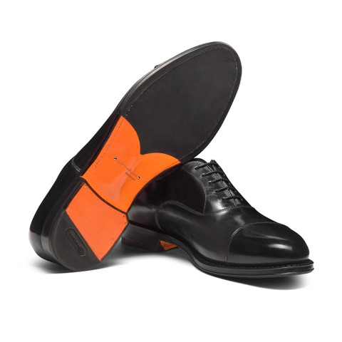 Men's black leather Oxford shoe - Santoni - 3