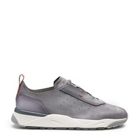 Men's grey nubuck sneaker - Santoni - 1