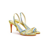 Women's multicolor leather high-heel sandal - Santoni - 2