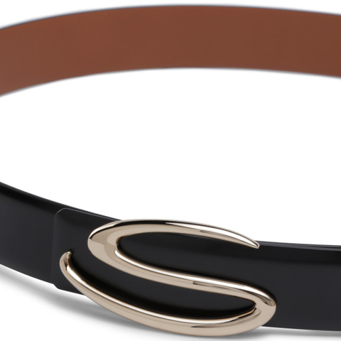 Gold metal "S" belt buckle - Santoni - 2