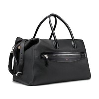Black tumbled leather weekend bag - Santoni - 2