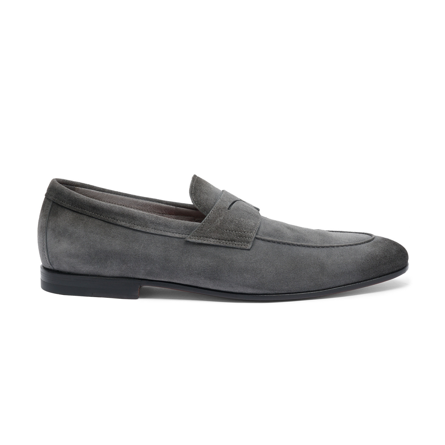 Santoni Mocassino Carlo da uomo in suede grigio