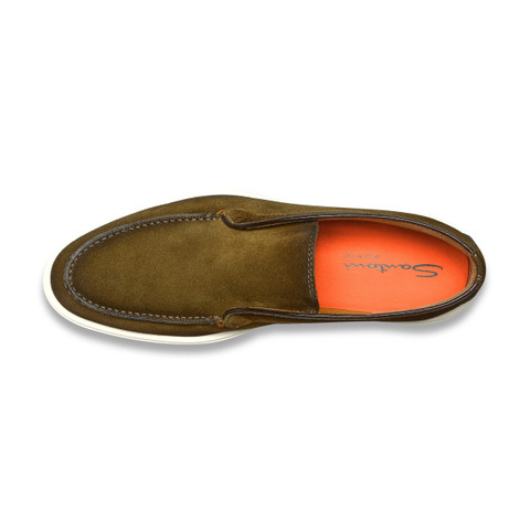 Stivaletto desert da uomo in suede verde - Santoni - 5