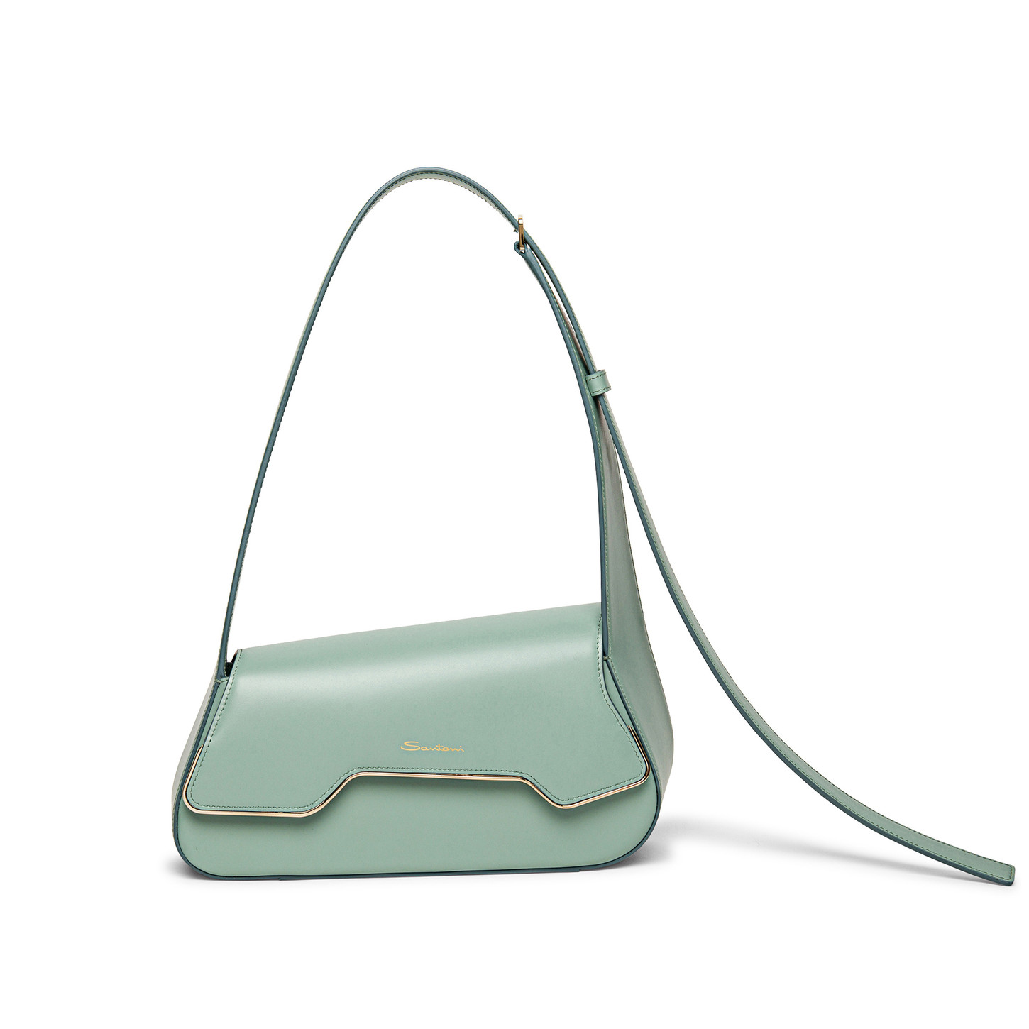 Santoni Borsa ThePluto in pelle verde acqua