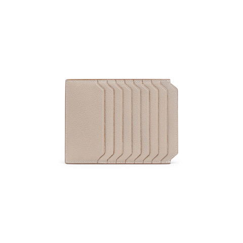 Beige tumbled leather document holder - Santoni - 1