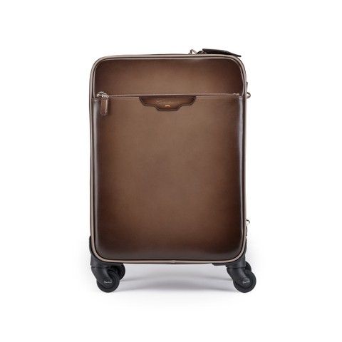 Brown leather travel suitcase - Santoni - 1