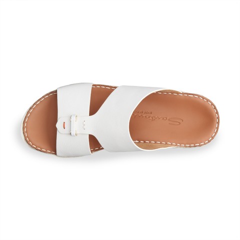 Men's white leather sandal - Santoni - 4