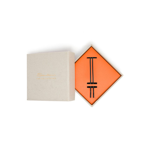 Black waxed laces - 90 cm - Santoni - 1