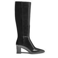 Stivale tacco medio da donna in pelle nera - Santoni - 1
