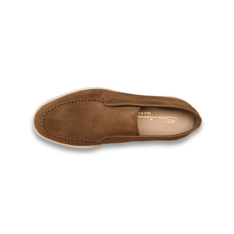 Women's light brown suede desert boot - Santoni - 4