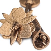 شرابات Santoni Flora Metal من الجلد باللون الذهبي - Santoni - 2