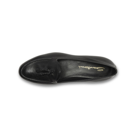 Women's black leather Andrea tassel loafer - Santoni - 5