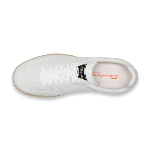 Men's white tumbled leather DBS Oly sneaker - Santoni - 5