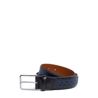 Blauer verstellbarer Gürtel aus Flechtleder - Santoni - 1