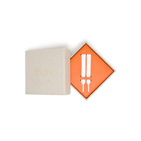 White nylon laces - 140 cm - Santoni - 1