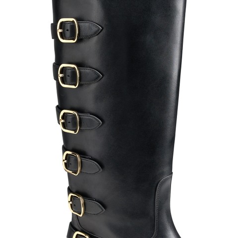Women's black leather boot - Santoni - 6