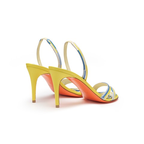 Women's multicolor leather high-heel sandal - Santoni - 3