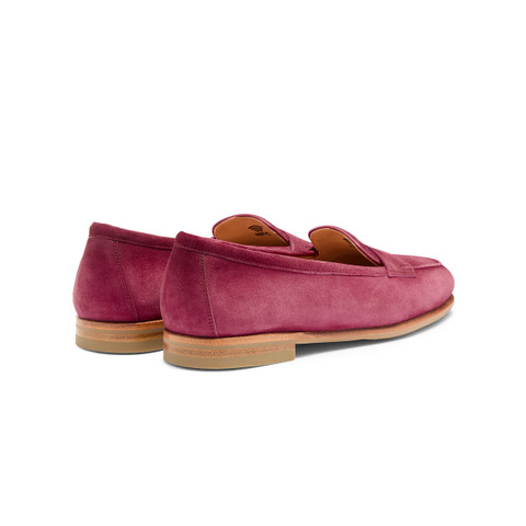 Mocassino Carla da donna in suede rosso - Santoni - 3