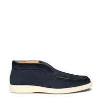 Men's blue suede desert boot - Santoni - 1