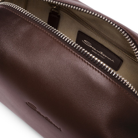 Brown leather pouch - Santoni - 5