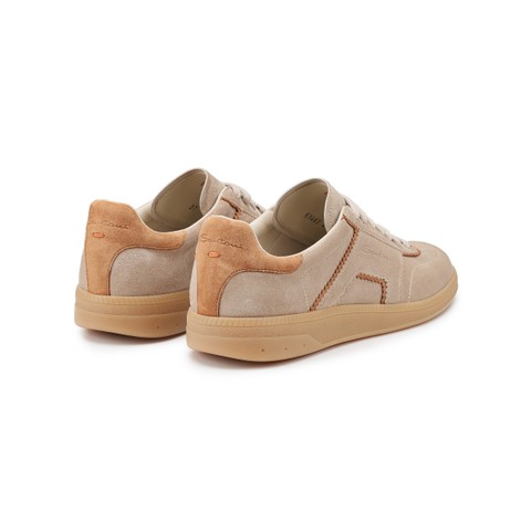 Women's dove grey suede sneaker - Santoni - 3