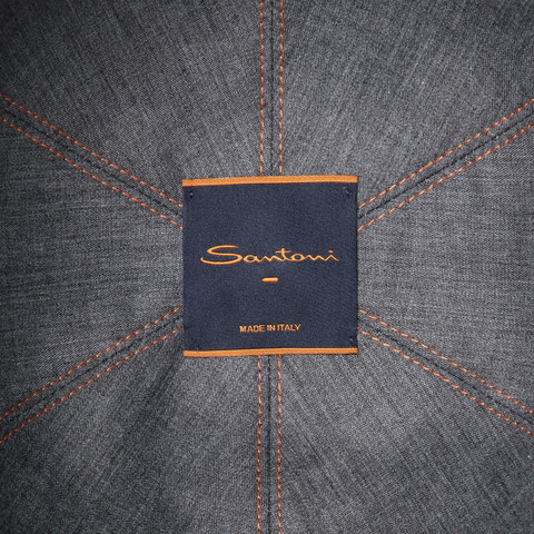 Blue velvet baseball cap - Santoni - 3