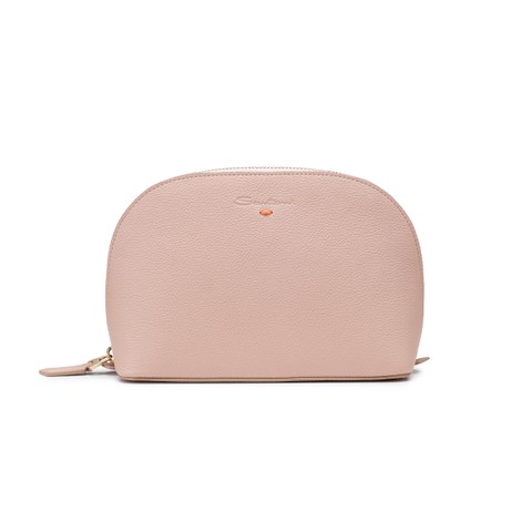 Pink tumbled leather pouch - Santoni - 1