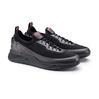 Men's grey leather sneaker - Santoni - 2