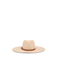Women's beige raffia boater hat - Santoni - 1