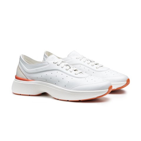 Men's white leather Easy Bounce sneaker - Santoni - 3