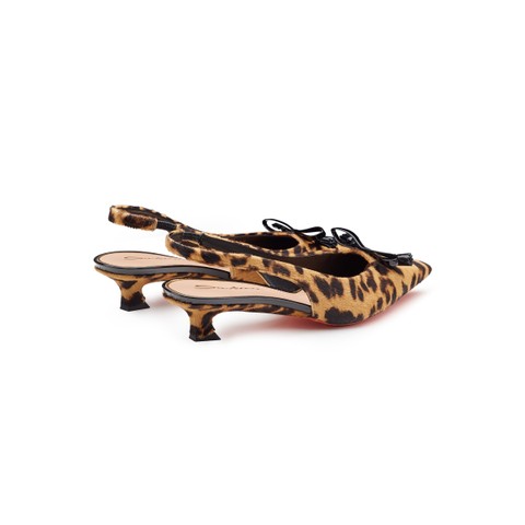 Women's cavallino leather low-heel slingback - Santoni - 3