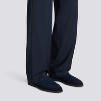 Botines Chelsea de hombre en ante azul - Santoni - 2