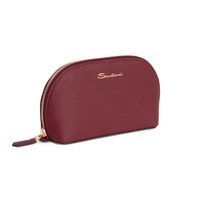 Red tumbled leather pouch - Santoni - 2