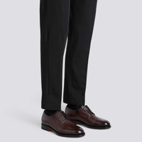 Men&rsquo;s polished brown leather Derby shoe - Santoni - 2