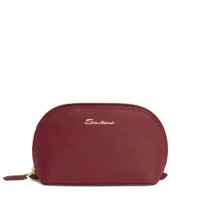 Red tumbled leather pouch - Santoni - 1
