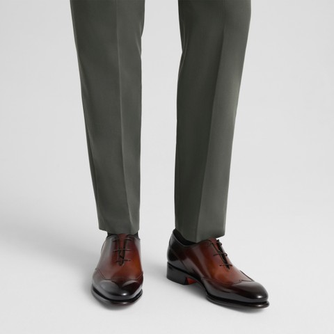 Men's dark brown leather Oxford shoe - Santoni - 2