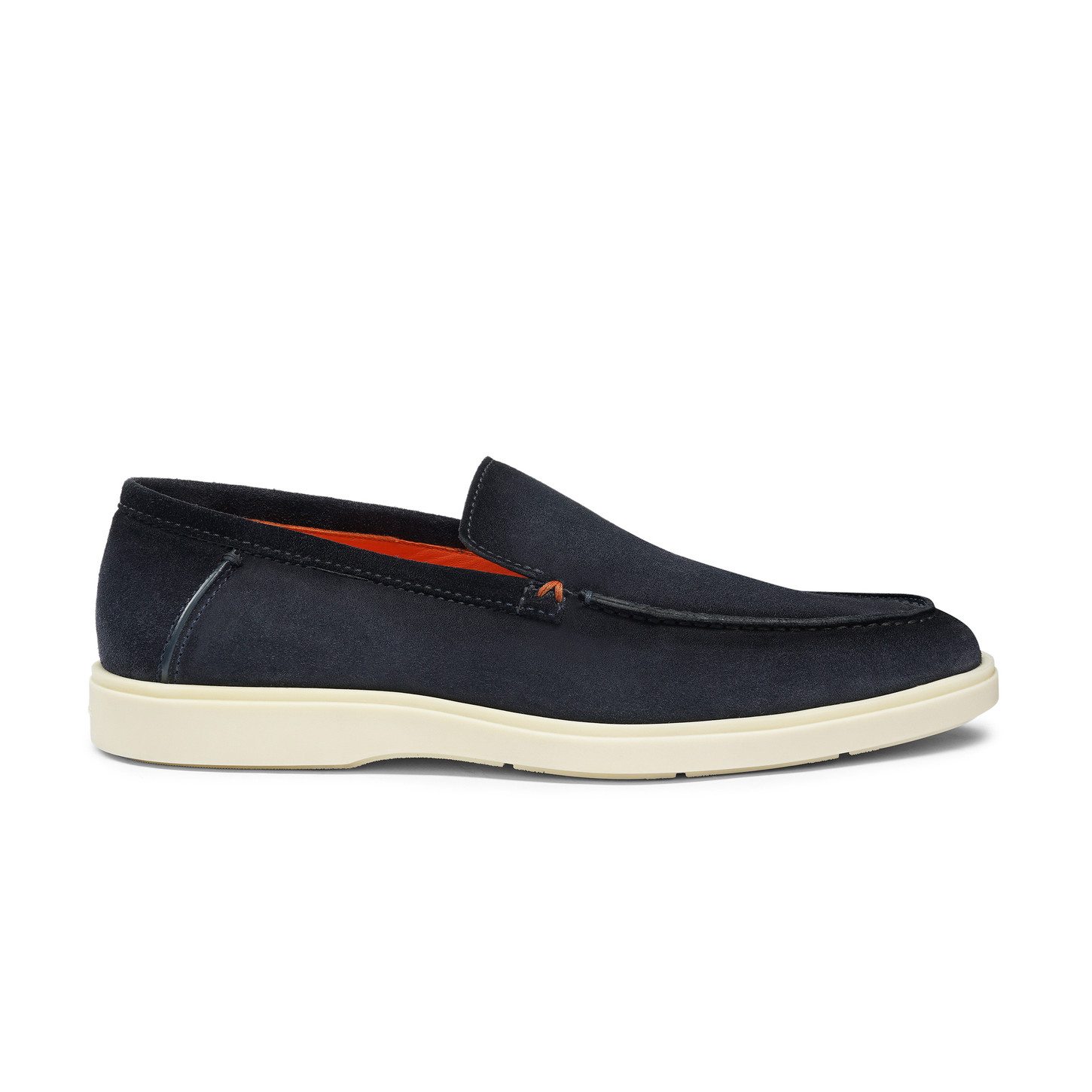 Santoni Mocassino da uomo in suede blu