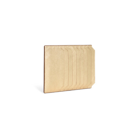 Gold laminated leather document holder - Santoni - 2