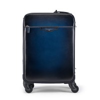 حقيبة سفر من الجلد بلون أزرق - Santoni - 1