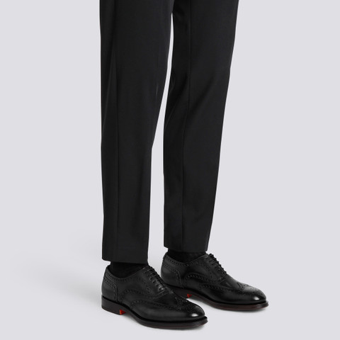 Men's polished black leather Oxford brogue - Santoni - 2