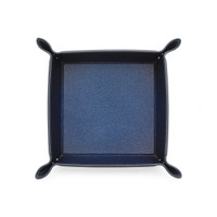 Blue saffiano leather change tray - Santoni - 2