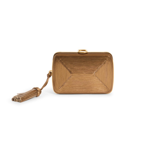 Gold leather crossbody bag - Santoni - 1