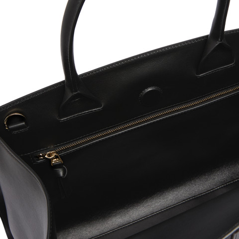 Black leather handbag - Santoni - 6