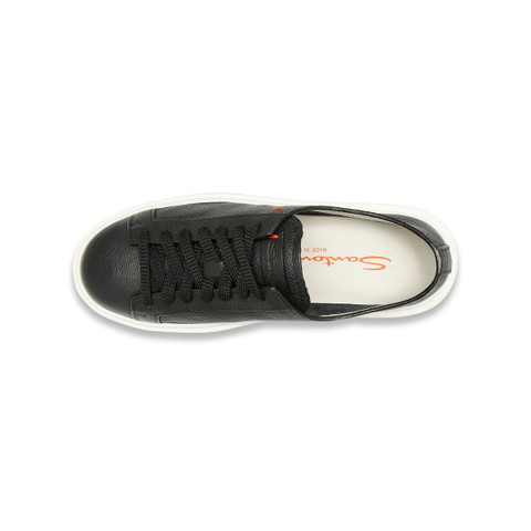 Women's black leather sneaker - Santoni - 5